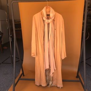 Long Rose Gold Silk Jacket
